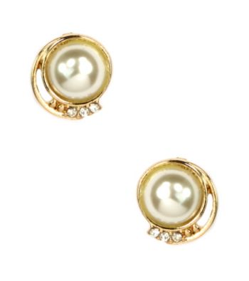 Anne Klein® Goldtone Pearl Earrings