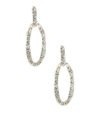 Anne Klein® Silvertone Crystal Drop Earrings