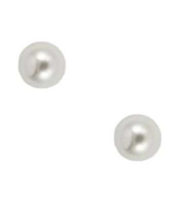 Anne Klein® Silvertone Pearl Stud Earrings