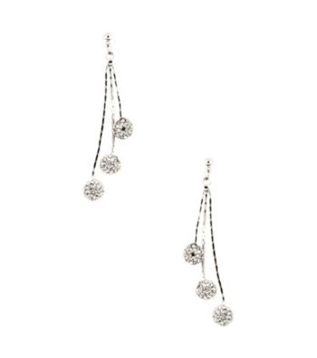 Anne Klein® Silvertone Crystal Drop Earrings