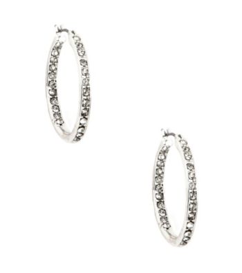 Anne Klein® Silvertone Hoop Earrings