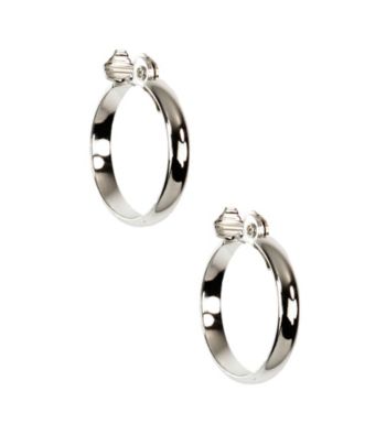 Anne Klein® Silvertone Clip Hoop Earrings
