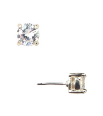 Anne Klein® Silvertone Button Stud Earrings