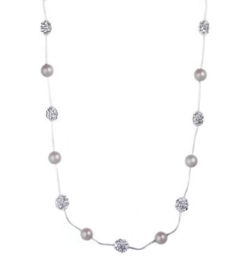 Anne Klein® Silvertone Illusion Necklace