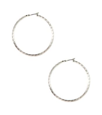 Anne Klein® Silvertone Hoop Earrings