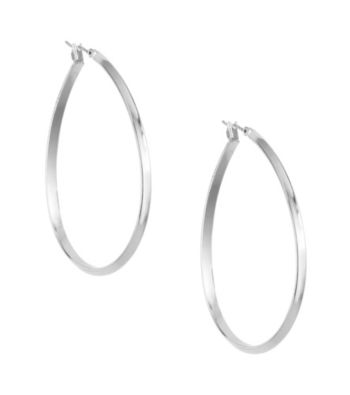 Anne Klein® Silvertone Hoop Earrings