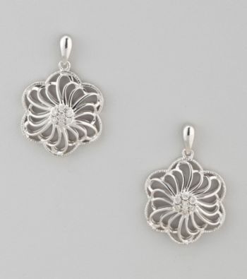Diaura Floral Earrings in Sterling Silver