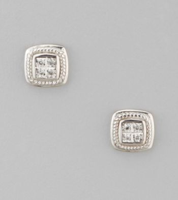 Diamond Accent Earrings in Sterling Silver