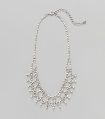 Studio Works® White/Silvertone Social Pearl Necklace