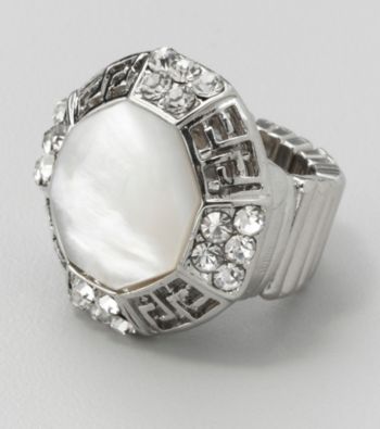 Erica Lyons® Mother of Pearl Stretch Ring