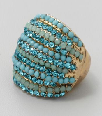 Erica Lyons® Blue/Multi Stretch Ring