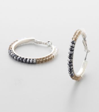Erica Lyons® Natural Hoopla Hoop Pierced Earrings