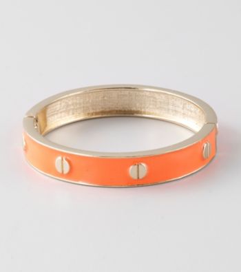 L&J Accessories Orange Epoxy Bangle Bracelet