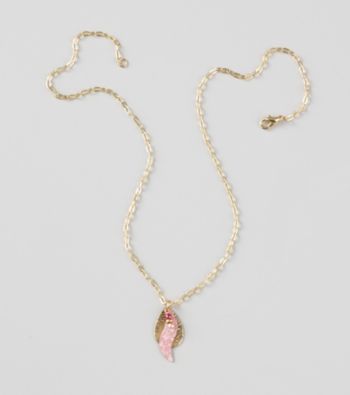 Silver Forest® Pink Paisley Necklace