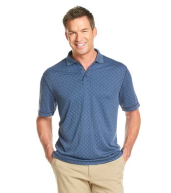 Paradise Collection® Men's Modal Slub Geo Print Polo