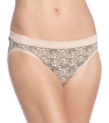Relativity® Seamless Print High Cut Briefs