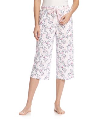 KN Karen Neuburger Knit Capri Pants - Blush Floral