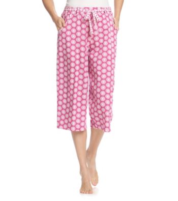 KN Karen Neuburger Knit Capri Pants - Flower Dot