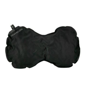 Travelon® Self-Inlfating Black Neck and Back Pillow