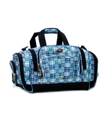Calpak Silverlake Plaid Multi-Pocket Duffel Bag