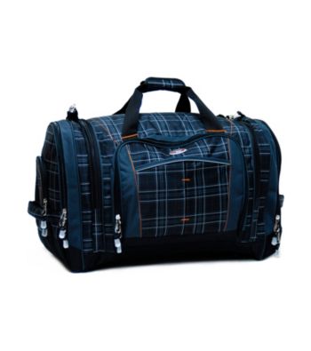 Calpak Silverlake Plaid Multi-Pocket Duffel Bag