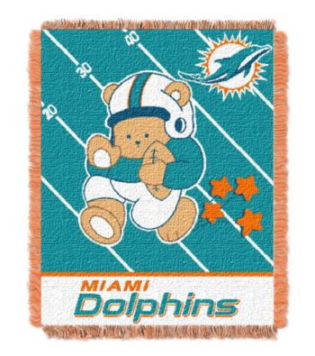 Miami Dolphins Baby Teddy Bear Throw
