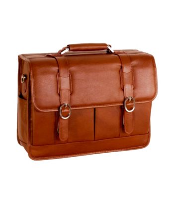 McKlein Beverly Brown Leather Laptop Case