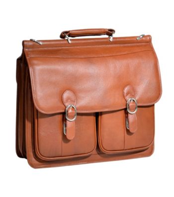McKlein Hazel Crest Leather Couble Compartment Laptop Case