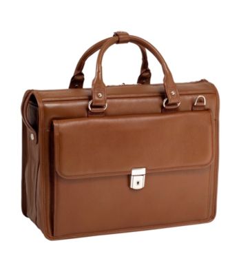 McKlein Gresham Leather Litigator Laptop Briefcase
