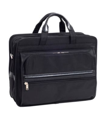 McKlein Elston Black Nylon Double Compartment Laptop Case