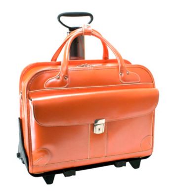 McKlein Lakewood Ladies' Leather Fly-Through™ Checkpoint-Friendly Detachable Wheeled Briefcase