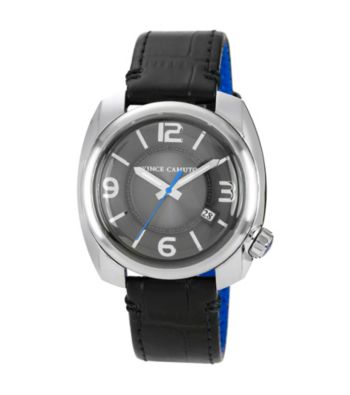 Vince Camuto™ Men's Black Leather Watch