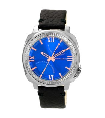 Vince Camuto™ Men's Black Leather Watch