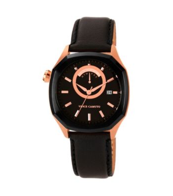 Vince Camuto™ Men's Leather Black Watch