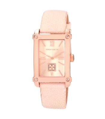 Vince Camuto™ Rose Goldtone Stingray Blush Leather Strap