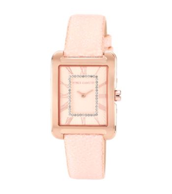 Vince Camuto™ Women's Rose Goldtone Blush Leather Strap Watch