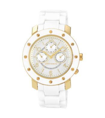 Vince Camuto™ Women's White Ceramic Multi-Function Bracelet Watch