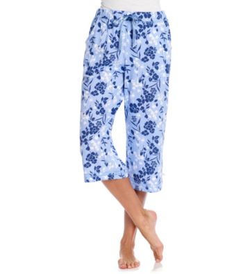 KN Karen Neuburger Knit Capri Pants - Twilight Floral