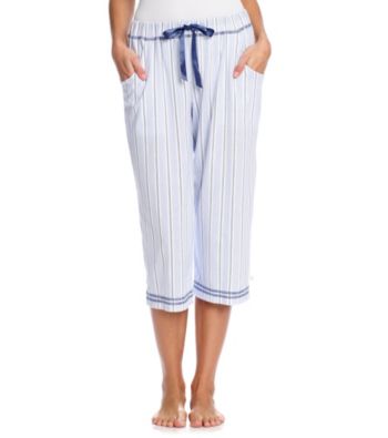 KN Karen Neuburger Knit Capri Pants - Twilight Stripe
