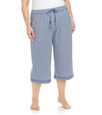 KN Karen Neuburger Plus Size Knit Capri Pants - Twilight Geo
