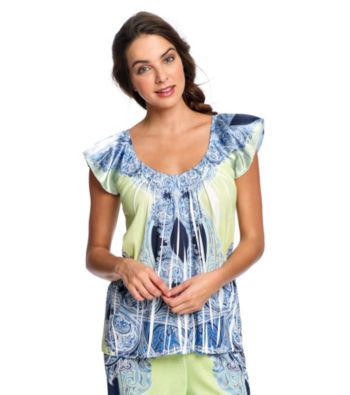 Oneworld® Knit Flutter Sleeve Top - Fine Devotion