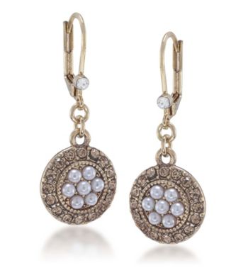 Carolee® Multi In Bloom Round Flower Drop Pierced Earrings