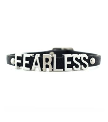 BCBGeneration™ Black and Silvertone Fearless Mini Bracelet