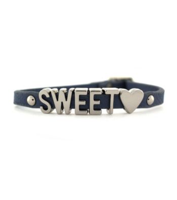 BCBGeneration™ Gray and Silvertone Sweet Heart Mini Bracelet