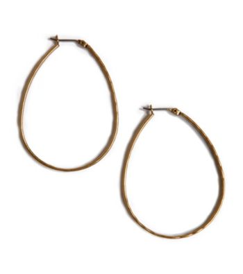 Lucky Brand® Goldtone Oblong Hoop Earrings