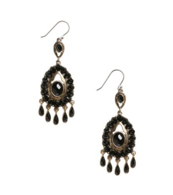 Lucky Brand® Two Tone Jet Chandelier Earrings