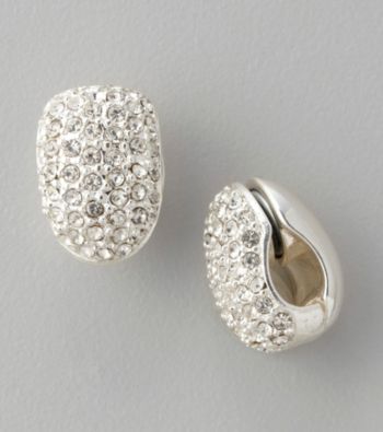 Anne Klein® Silvertone Crystal Earrings
