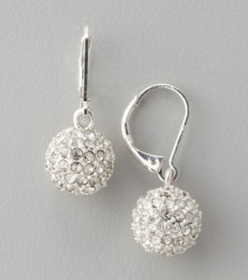 Anne Klein® Silvertone Crystal Drop Earrings