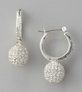 Anne Klein® Silvertone Crystal Drop Earrings