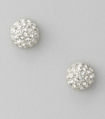 Givenchy® Silvertone Crystal Fireball Stud Earrings